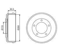 Tambour De Frein D'Axe Arrière Pour FORD TRANSIT