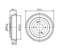 Tambour De Frein D'Axe Arrière Pour HYUNDAI HYUNDAI (BEIJING) KIA KIA (DYK) ACCE