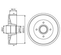 Tambour De Frein D'Axe Arrière Pour NISSAN MICRA MICRA C+C NOTE
