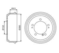 Tambour De Frein D'Axe Arrière Pour OPEL RENAULT VAUXHALL MASTER MOVANO