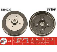 Tambour De Frein D'Axe Arrière Pour PORSCHE 924