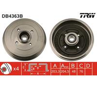 Tambour De Frein D'Axe Arrière Pour RENAULT CLIO MODUS / GRAND MODUS