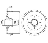 Tambour De Frein D'Axe Arrière Pour RENAULT KANGOO