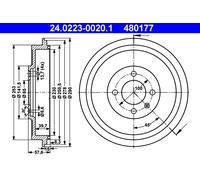 Tambour De Frein D'Axe Arrière Pour SEAT VW CADDY INCA