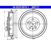 Tambour De Frein D'Axe Arrière Pour SKODA OCTAVIA ROOMSTER