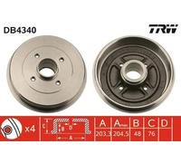 TRW DB4340 Tambour de frein