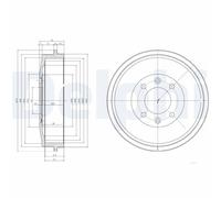 Delphi Tambour de frein BF169 – 1 unité