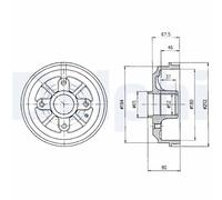 Tambour de frein DELPHI BF324