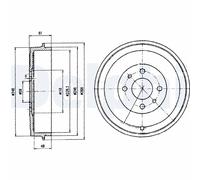 DELPHI BF379 Tambour de frein