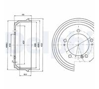 Tambour de frein DELPHI BF404