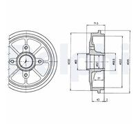 Delphi Tambour de frein BF484 - 1 unité