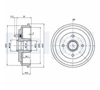 Tambour de frein DELPHI BF487