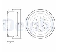 Tambour de frein DELPHI BF502