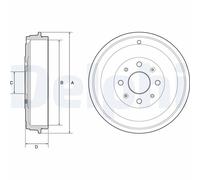 Tambour de frein DELPHI BF503