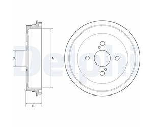 Tambour de frein DELPHI BF547