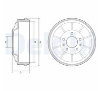 DELPHI BF562 Tambour de frein