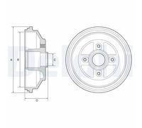 DELPHI BF571 Tambour de frein