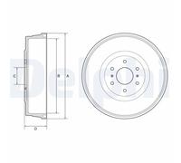 DELPHI BF623 Tambour de frein