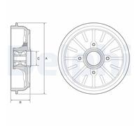 Tambour de frein DELPHI BFR576