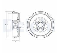 Tambour de frein DELPHI BFR656