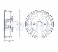 Tambour de frein DELPHI BFR768