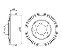 BOSCH 0 986 477 165 Tambour de frein