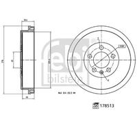 Tambour de frein FEBI BILSTEIN 178513
