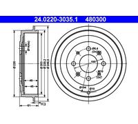 TAMBOUR DE FREIN FIAT T. GRANDE PUNTO/EVO 10-