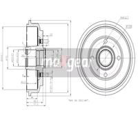 Maxgear Tambours De Frein Arrière G+D Pour Ford Fiesta V Fusion Mazda II