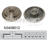 Tambour de frein N3408012 NIPPARTS pour OPEL SUZUKI