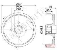 Tambour de frein - Nissan Note 1.4 LPG
