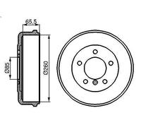 Tambour de frein BOSCH 0 986 477 038