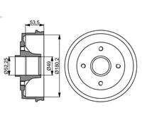 Tambour de frein pour BOSCH 0 986 477 061 pour DACIA LOGAN (LS_) 1.5 2006-2012