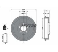 TEXTAR 94024300 Tambour de frein