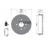 Tambour de frein TEXTAR 94026500