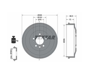 Tambour de frein TEXTAR 94043900