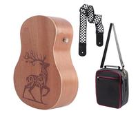 Tambour de la main musicale pour - Forme de guitare portable cajon, tambour de voyage portable | Trums à main en bois avec sac de rangement, jouet de percussion de style Bongo pour, ut