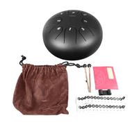 Tambour de langue 6 pouces 8 tons en acier inoxydable Handpan Drum Professional Music Instrument pour la méditation Performance et relaxation Base de bois de rose avec sac de