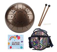 Tambour de langue 8 tons en acier en alliage de Ti, ensemble de tambour à main, motif d'instrument de percussion 5,5 pouces pour l'éducation musicale, le yoga, les spectacles de
