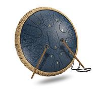 Tambour de Langue en Acier, Tongue Drum 15 Notes 14 Pouces Tambour Handpan, Tambour éthéré, Sac Instrument à Percussion avec Maillets et Sac De Transport pour la Méditation,Yoga,Performances,éducation