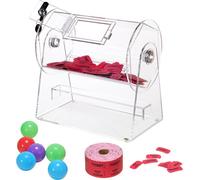 Tambour de loterie Glückskind - Cage tournante professionnelle pour les billets - Plateau tournant transparent pour la loterie - 2500 billets ou 100 boules de tombola - Boîte à billets pour les jeux d