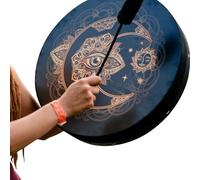 Tambour de lune d'alchimie Zunetsutock | Outil de sonore chamanique, symbole du tambour sibérien | Instrument de musique spirituelle, méditation, thérapie énergétique, décoration sonore ritue