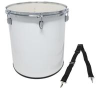 Tambour de marche - GEWA - Surdo 16x16 - Fût bois 6 couches - 6 vis de tension - Blanc, sangle incl.