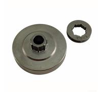 Tambour de pignon de jante d'embrayage pour tronçonneuse 3/8 7T, pour construction en acier durable, compatible avec les modèles chinois 4500 5200 5800 45cc 52cc 58cc