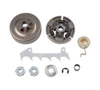 Tambour de pignon de tronçonneuse en acier et kit d'engrenage à vis sans fin compatible avec les modèles MS230 023 025 MS210 Kit de réparation complet d'embrayage avec ressort à roulement et écrous