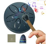 Tambour De Pluie - 3,15 Pouces 6 Notes Tambours De Langue En Acier, Tambour De Pluie De Jardin | Éducation Musicale Rythme Créatif Sound Learning Toy - Percussion For Meditation Practice Yoga Sch