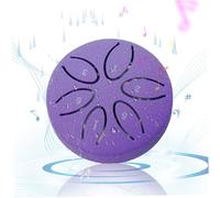 Tambour de pluie, boîte à musique, tambour en acier en carbone de 3 pouces à 6 tons éthéré et tambour de langue apaisant mini tambour pour l'extérieur quand il pleut pour de méditation zen, violet