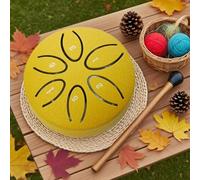 Tambour de pluie d'extérieur - Instrument de musique à percussion de jardin, design curatif du son avec langue en acier, boîte à musique de méditation étanche | Débutant Enfants Musicien Yo