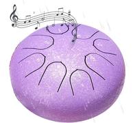 Tambour De Pluie En Acier - 15 Cm, 8 Notes, For Jardin, Extérieur Étanche, Mini Symphonie À Main(Purple)