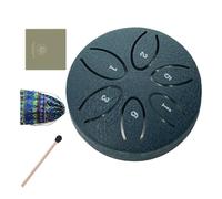 Tambour de Pluie Extérieur | 7,6 cm 6 Notes Tambour à Langues en Acier Instrument de Musique | Instrument de Musicothérapie pour Débutants Musiciens Cours de Yoga École Décoration Maison Jardin Pelous